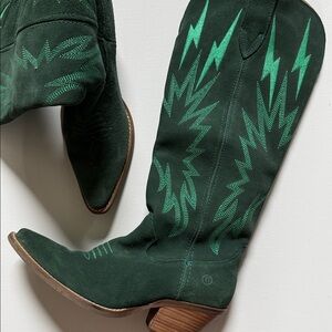 Dingo Green Suede Western Boots